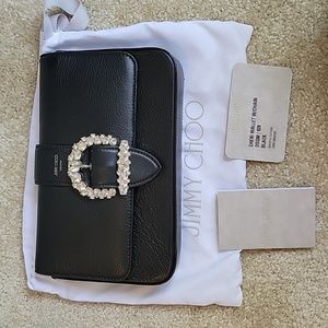Jimmy Choo wallet w/chain black